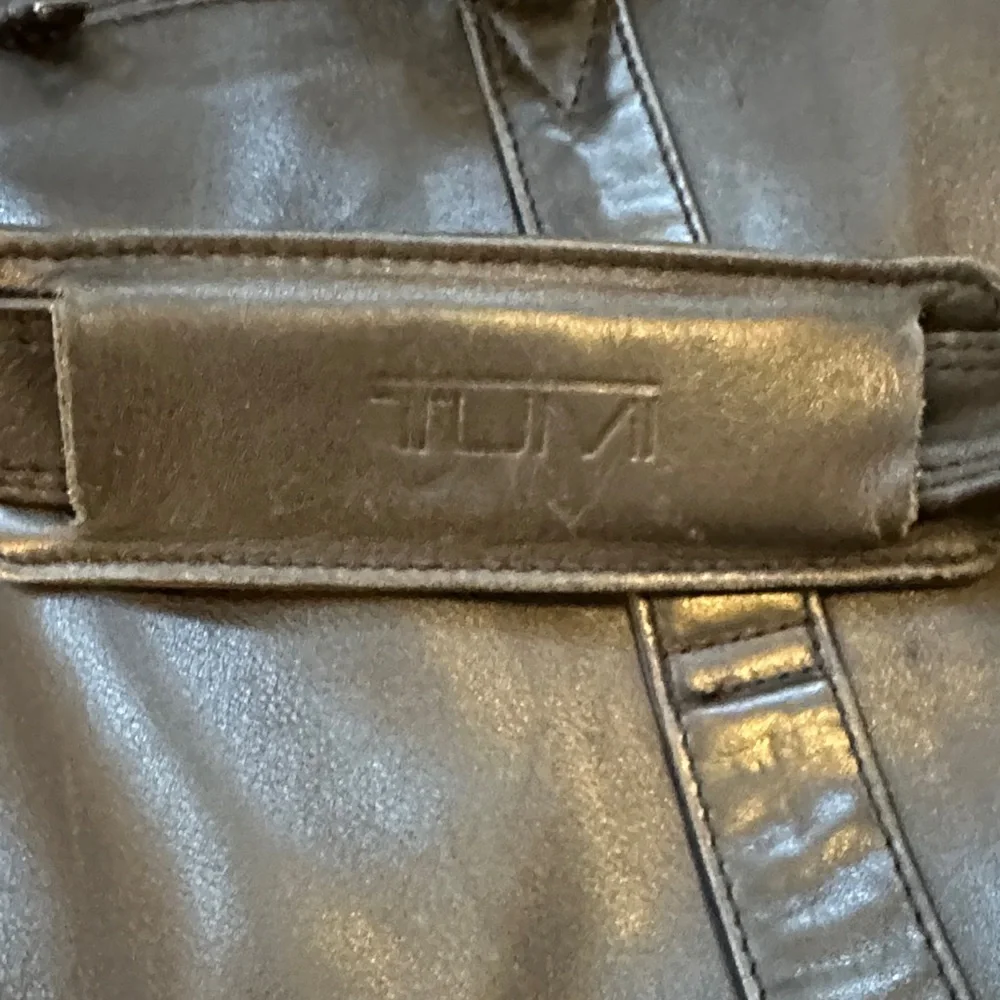 Vintage Tumi Black Leather Briefcase/Tote